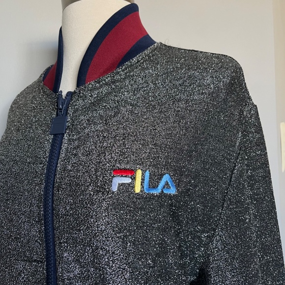 Barney's limited Edition‎ Dazzle Casual Sparkly Active Shimmer Jacket Bomber M - Picture 9 of 13